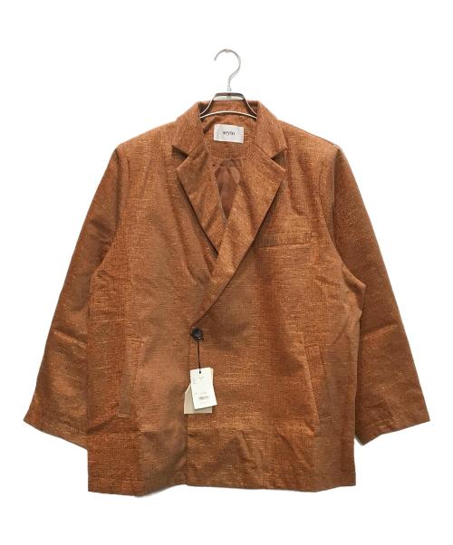 seyto（セイト）seyto (セイト) ジャガードセミダブルテーラードジャケット オレンジ サイズ:Ⅿの古着・服飾アイテム