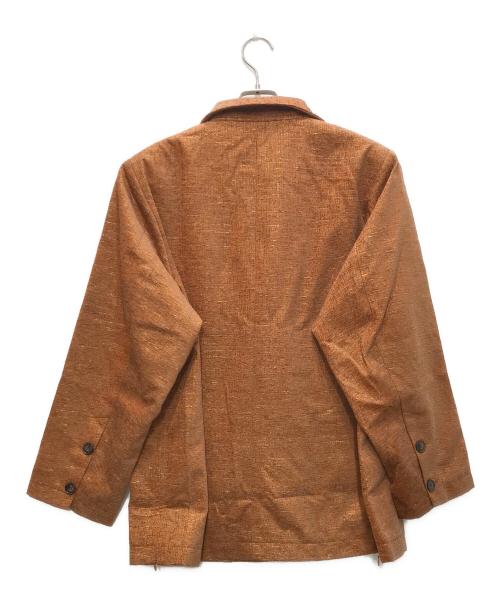 seyto（セイト）seyto (セイト) ジャガードセミダブルテーラードジャケット オレンジ サイズ:Ⅿの古着・服飾アイテム