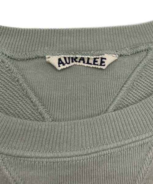AURALEE（オーラリー）AURALEE (オーラリー) LIGHT FLOWYY ロングスリーブスウェット 黄緑の古着・服飾アイテム