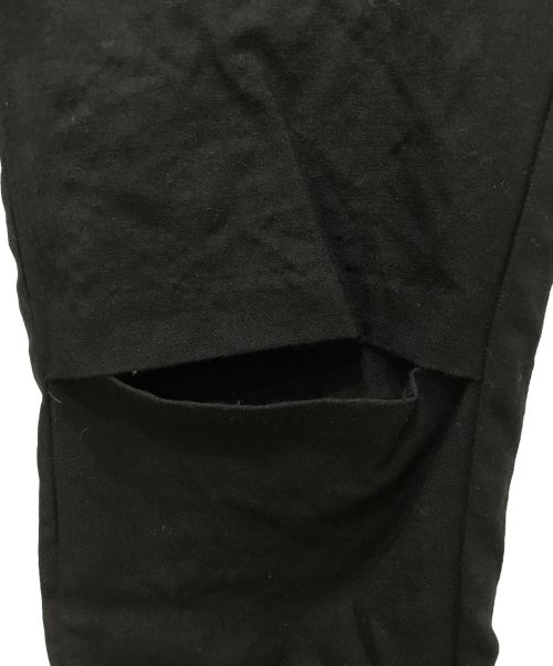 UNDERCOVER（アンダーカバー）UNDERCOVER (アンダーカバー) ヒザアキ裾Wスラックス ブラック サイズ:2の古着・服飾アイテム