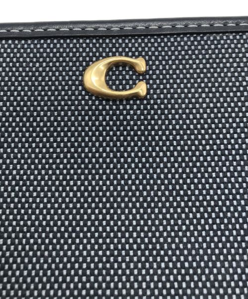 COACH（コーチ）COACH (コーチ) アコーディオン ジップ ウォレット ブルーの古着・服飾アイテム