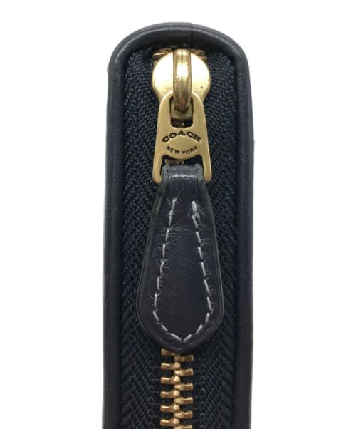 COACH（コーチ）COACH (コーチ) アコーディオン ジップ ウォレット ブルーの古着・服飾アイテム