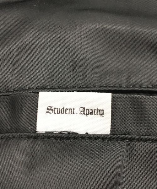 Student Apathy（スチューデント・アパシー）Student Apathy (スチューデント・アパシー) サイドステッチパンツ ブラック サイズ:Lの古着・服飾アイテム