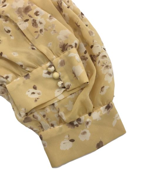 JILL STUART（ジルスチュアート）JILL STUART (ジルスチュアート) モノトーンフラワーワンピース イエロー サイズ:2の古着・服飾アイテム