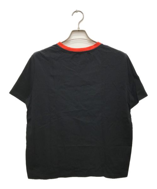 MSGM（エムエスジーエム）MSGM (エムエスジーエム) 切替カットソー パープル×ブラック サイズ:XLの古着・服飾アイテム