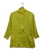 YACCO MARICARDヤッコマリカルド）の古着「コットン地オーバーサイズジャケット」｜黄緑