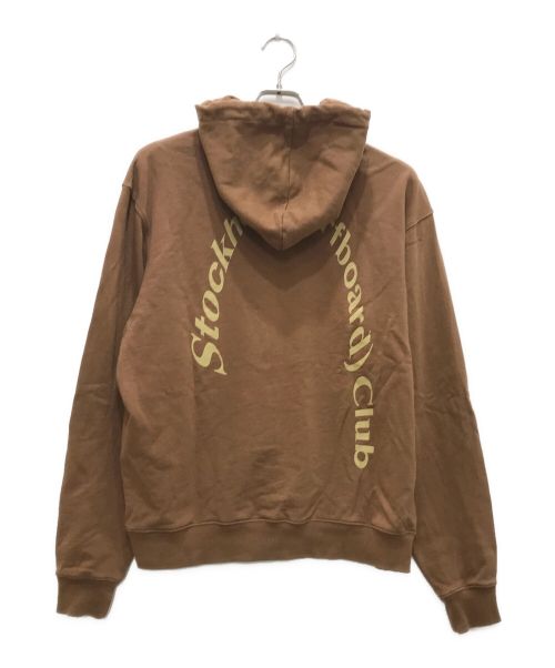 Stockholm Surfboard Club（ストックホルム サーフボード クラブ）stockholm surfboard club (ストックホルム サーフボード クラブ) バックプリントフーディ ブラウン サイズ:Mの古着・服飾アイテム