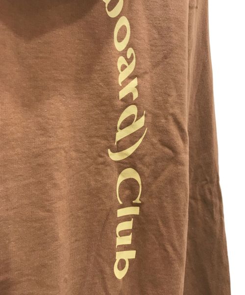 Stockholm Surfboard Club（ストックホルム サーフボード クラブ）stockholm surfboard club (ストックホルム サーフボード クラブ) バックプリントフーディ ブラウン サイズ:Mの古着・服飾アイテム