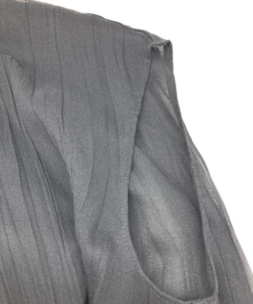 BALLSEY（ボールジィ）BALLSEY (ボールジィ) ランダムプリーツジョーゼット フレンチスリーブブラウス ブラック サイズ:36の古着・服飾アイテム