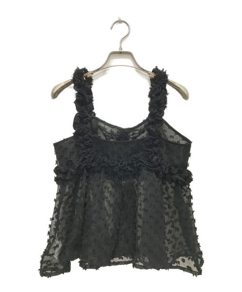 Snidel（スナイデル）Snidel (スナイデル) ボリュームキャミトップス ブラック サイズ:ONE SIZEの古着・服飾アイテム