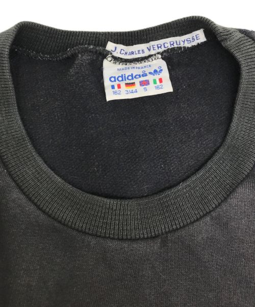 adidas（アディダス）adidas (アディダス) 80's クルーネックスウェット ブラック サイズ:フランス　162の古着・服飾アイテム