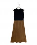 LANVIN en Bleuランバンオンブルー）の古着「ノースリーブワンピース」｜ブラック