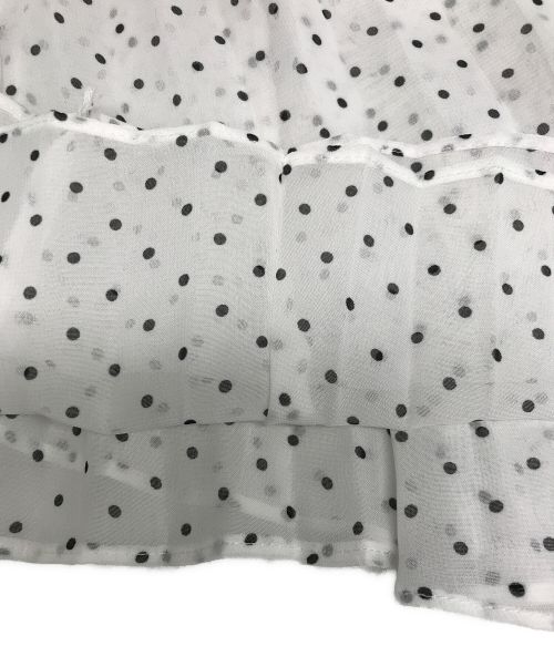 Snidel（スナイデル）Snidel (スナイデル) プリーツプリントワンピ ホワイトの古着・服飾アイテム