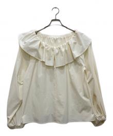Whim Gazette（ウィムガゼット）の古着「ポプリンフリルブラウス」｜ホワイト