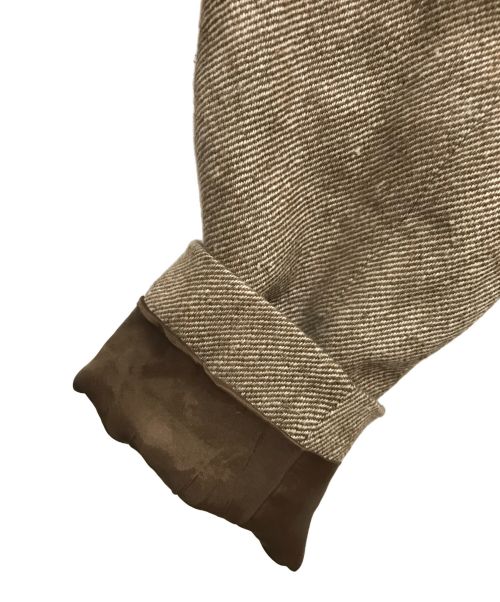 UNITED ARROWS（ユナイテッドアローズ）UNITED ARROWS (ユナイテッドアローズ) ノーカラー ベルト ジャケット ブラウン サイズ:Sの古着・服飾アイテム