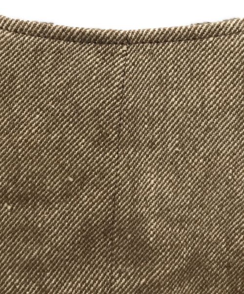 UNITED ARROWS（ユナイテッドアローズ）UNITED ARROWS (ユナイテッドアローズ) ノーカラー ベルト ジャケット ブラウン サイズ:Sの古着・服飾アイテム