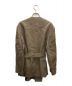 UNITED ARROWS (ユナイテッドアローズ) ノーカラー ベルト ジャケット ブラウン サイズ:S：5000円