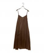 SLOBE IENAスローブ イエナ）の古着「コットンガーゼ ギャザーワンピース」｜ブラウン