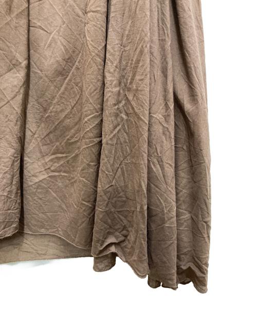 SLOBE IENA（スローブ イエナ）SLOBE IENA (スローブ イエナ) コットンガーゼ ギャザーワンピース ブラウン サイズ:Freeの古着・服飾アイテム