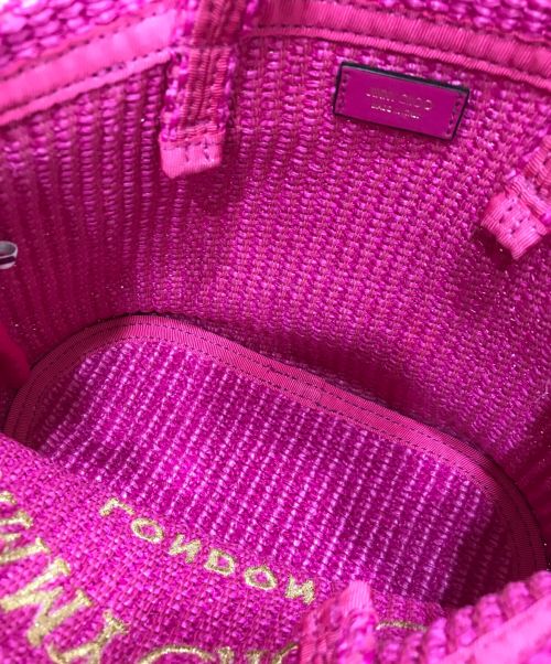 JIMMY CHOO（ジミーチュウ）JIMMY CHOO (ジミーチュウ) BEACH TOTE ショルダーバッグ/W235N005 ショッキングピンクの古着・服飾アイテム
