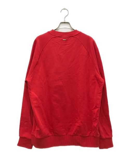 HUGO BOSS（ヒューゴ ボス）HUGO BOSS (ヒューゴ ボス) ロゴスウェット/ビッグロゴ レッド サイズ:Mの古着・服飾アイテム