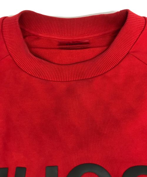 HUGO BOSS（ヒューゴ ボス）HUGO BOSS (ヒューゴ ボス) ロゴスウェット/ビッグロゴ レッド サイズ:Mの古着・服飾アイテム