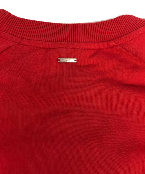 HUGO BOSS（ヒューゴ ボス）HUGO BOSS (ヒューゴ ボス) ロゴスウェット/ビッグロゴ レッド サイズ:Mの古着・服飾アイテム