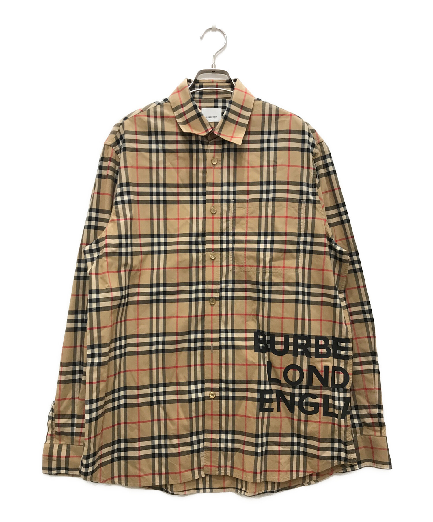BURBERRY (バーバリー) チェックシャツ ベージュ サイズ:M