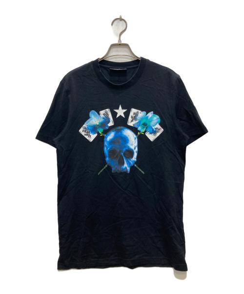 GIVENCHY（ジバンシィ）GIVENCHY (ジバンシィ) トランプスカルフラワーTシャツ ブラック サイズ:Sの古着・服飾アイテム