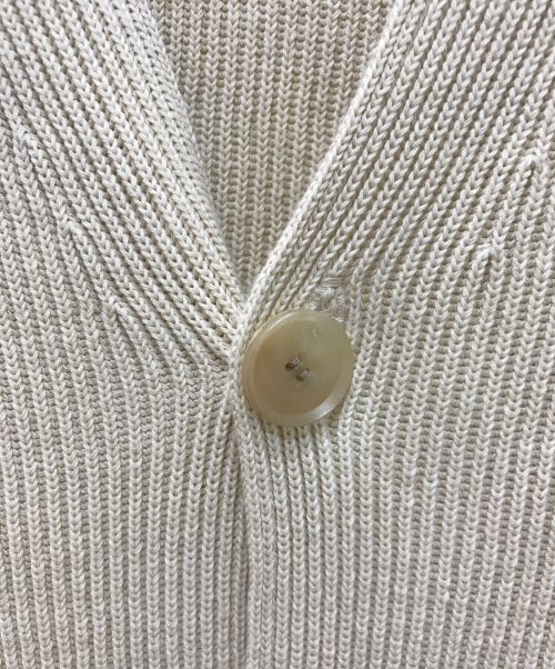 AURALEE（オーラリー）AURALEE (オーラリー) SUPER HARD TWIST RIB KNIT BIG CARDIGAN/スーパーハードツイストリブニットビッグカーディガン ベージュ サイズ:4の古着・服飾アイテム