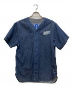 G-STAR RAWジースターロゥ）の古着「ベースボールシャツ」｜インディゴ