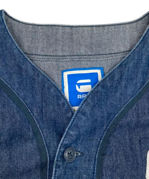 G-STAR RAW（ジースターロゥ）G-STAR RAW (ジースターロゥ) ベースボールシャツ インディゴ サイズ:Lの古着・服飾アイテム