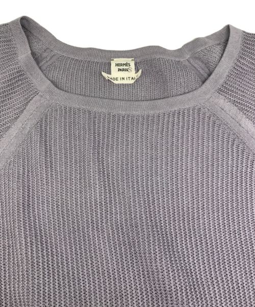 HERMES（エルメス）HERMES (エルメス) シルクS/Sニット パープル サイズ:36の古着・服飾アイテム