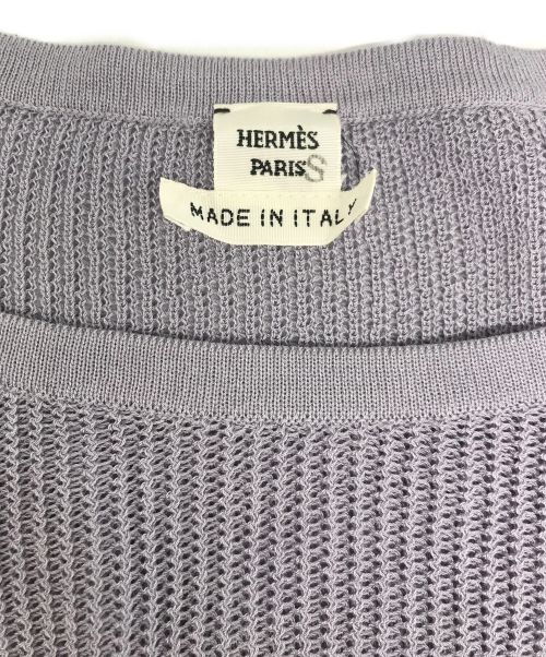 HERMES（エルメス）HERMES (エルメス) シルクS/Sニット パープル サイズ:36の古着・服飾アイテム