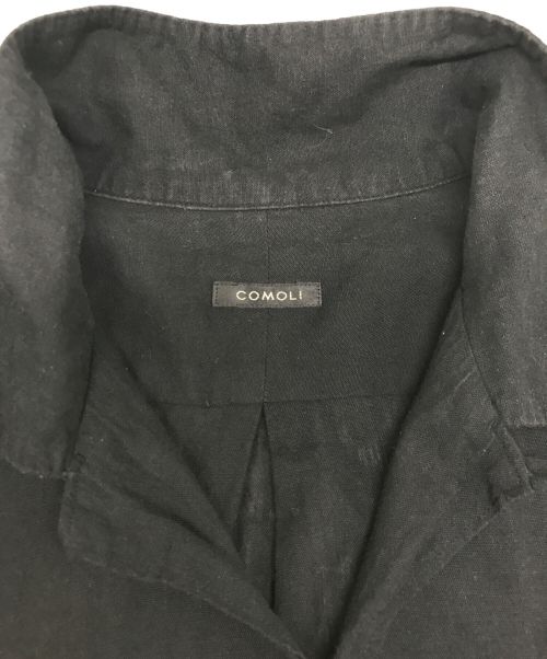 COMOLI（コモリ）COMOLI (コモリ) ベタシャン オープンカラーシャツ ブラック サイズ:3の古着・服飾アイテム