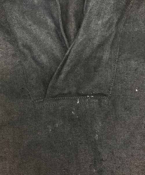 COMOLI（コモリ）COMOLI (コモリ) カナパ スキッパー半袖シャツ ブラック サイズ:3の古着・服飾アイテム