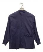 E.TAUTZイートーツ）の古着「バンドカラーシャツ」｜ネイビー