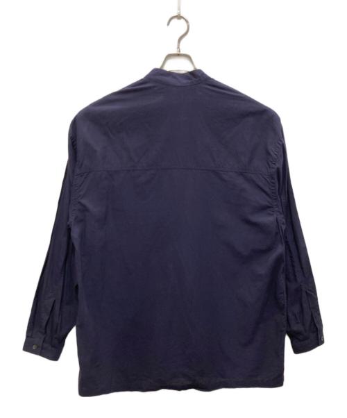 E.TAUTZ（イートーツ）E.TAUTZ (イートーツ) バンドカラーシャツ ネイビー サイズ:XSの古着・服飾アイテム