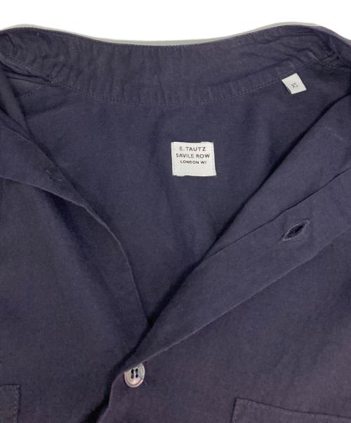 E.TAUTZ（イートーツ）E.TAUTZ (イートーツ) バンドカラーシャツ ネイビー サイズ:XSの古着・服飾アイテム