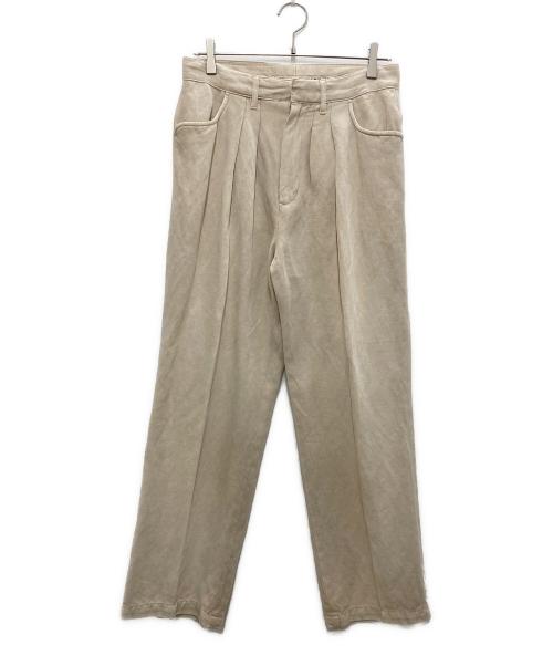 FARAH（ファーラー）FARAH (ファーラー) Two Tuck Wide Tapered Pants ベージュ サイズ:30の古着・服飾アイテム