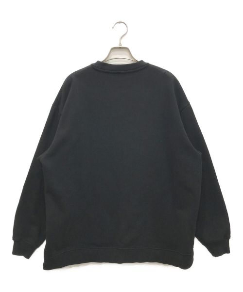 PLEASURES（プレジャーズ）PLEASURES (プレジャーズ) ロゴ刺繍スウェット ブラック サイズ:LARGEの古着・服飾アイテム