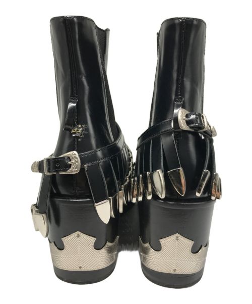 TOGA PULLA（トーガ プルラ）TOGA PULLA (トーガ プルラ) 装飾サイドゴアブーツ ブラック サイズ:37の古着・服飾アイテム