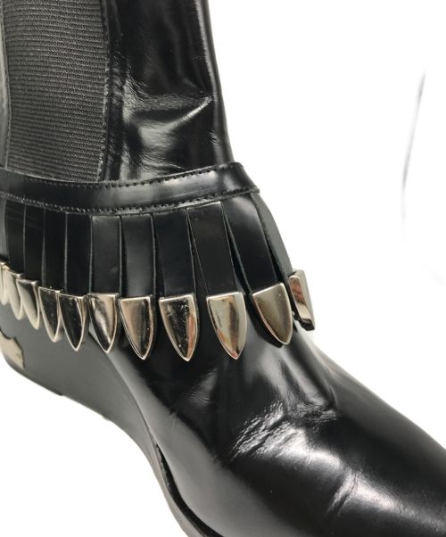 TOGA PULLA（トーガ プルラ）TOGA PULLA (トーガ プルラ) 装飾サイドゴアブーツ ブラック サイズ:37の古着・服飾アイテム