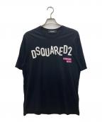 DSQUARED2ディースクエアード）の古着「ロゴプリントTシャツ」｜ブラック