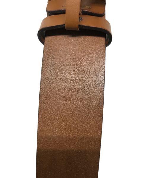 GUCCI（グッチ）GUCCI (グッチ) インターロッキングGレザーベルト ブラウンの古着・服飾アイテム