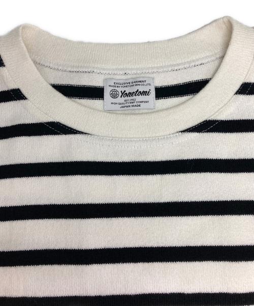 Yonetomi（ヨネトミ）Yonetomi (ヨネトミ) New Basic Wave Cotton Basque Knit Pullover/ニュー ベーシック ウェーブ コットン バスク ニット プルオーバー アイボリー×ブラック サイズ:3の古着・服飾アイテム