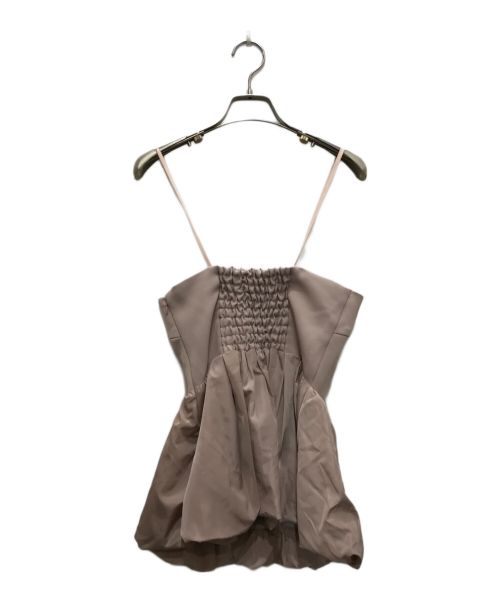Snidel（スナイデル）Snidel (スナイデル) ペプラムベアトップ&パンツセット ベージュの古着・服飾アイテム