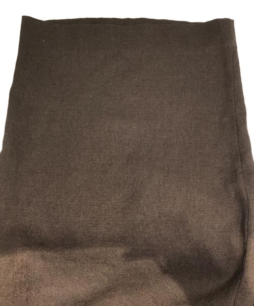 ENFOLD（エンフォルド）ENFOLD (エンフォルド) リネンライク ワイドゴム トラウザー/TROUSERS ブラウン サイズ:34の古着・服飾アイテム