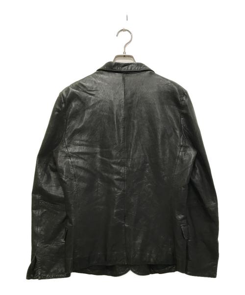 acanthus（アカンサス）acanthus (アカンサス) レザーテーラードジャケット ダークブラウン サイズ:-の古着・服飾アイテム