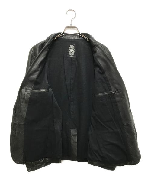 acanthus（アカンサス）acanthus (アカンサス) レザーテーラードジャケット ダークブラウン サイズ:-の古着・服飾アイテム